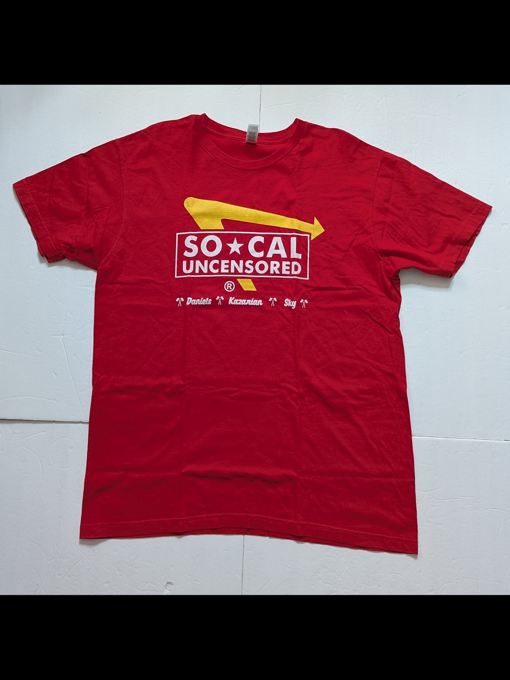 So Cal Uncensored T Shirt. Men's XL. Used. Daniels, Kazarian, Sky. RoH, TNA, AEW